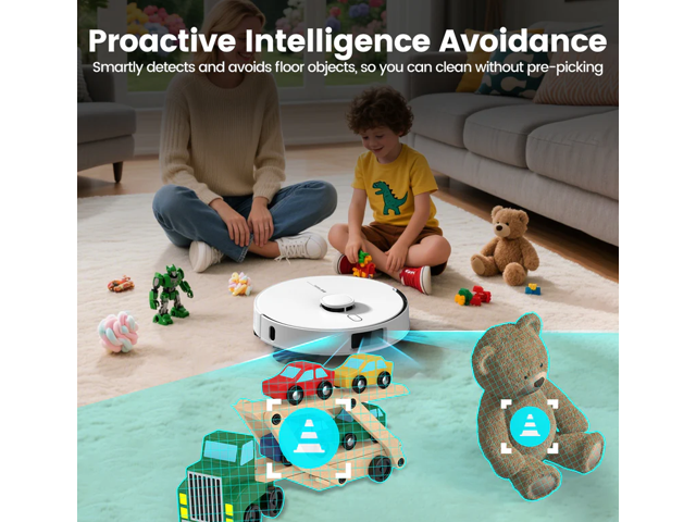 AIRROBO TBT50+ Robot Vacuum and Mop (6000Pa Suction) Ultrasonic Carpet Sensor, 60-Day Self-Cleaning, LiDAR Navigation and Mapping, Voice/App...