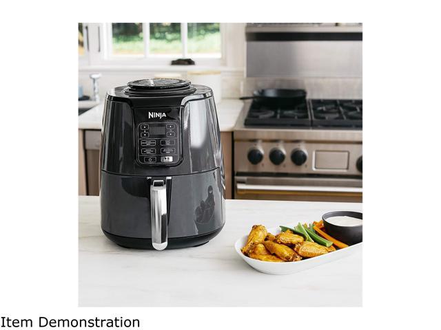 NINJA AF101C, Air Fryer, 3.8L Less Oil Electric Air Frying, Equipped with Crisper Plate + Multi-Layer Rack + Non Stick Basket, Programmable Control...
