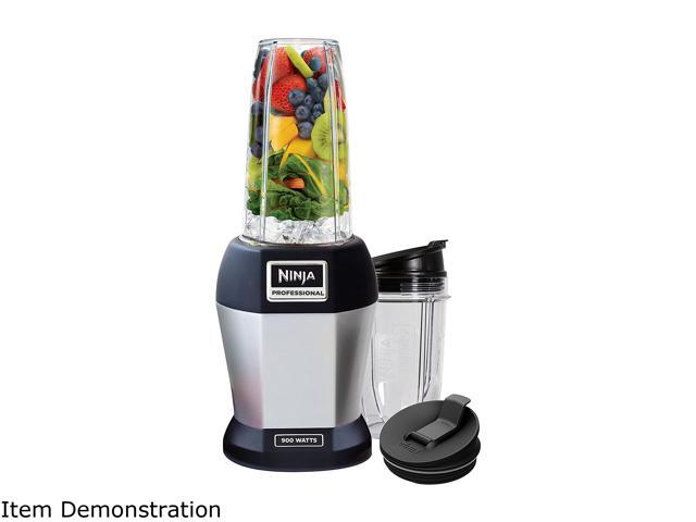 Ninja BL450C, Nutri Pro Personal Blender for Juices, Shakes & Smoothies, 18 and 24 Oz cups, Black/Silver, 900W