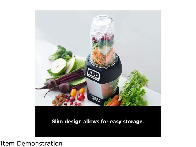 Ninja BL450C, Nutri Pro Personal Blender for Juices, Shakes & Smoothies, 18 and 24 Oz cups, Black/Silver, 900W