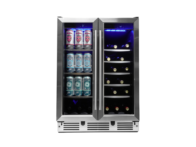 Danby 24? Under Counter French Door Beverage Center in Stainless Steel, DBC051D1BSS