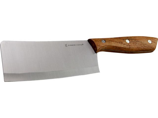 Photos - Kitchen Knife Gibson Home 107196.01 Seward 6 inch Cleaver with Wooden Handle 