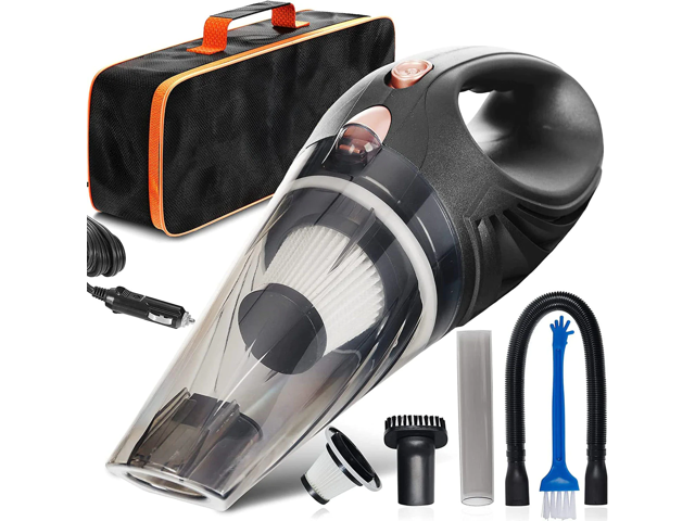Photos - Vacuum Cleaner GER 12V High Power Handheld Car Vacuum with 16Ft Cord, Attachments, & Bag