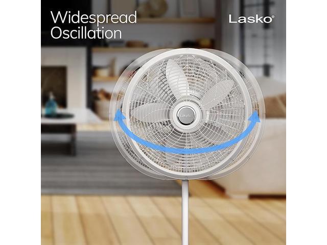 Lasko Elegance and Performance Pedestal Stand Fan, 3-Speeds, 90 Degree Oscillation, Adjustable Height, Timer, Remote for Indoor, Bedroom, Living...