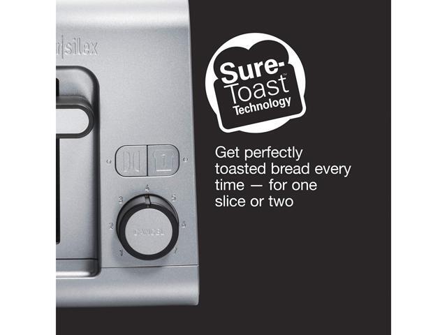 Proctor Silex 22302 Silver 2 Slice Toaster with Sure Toaster Technology