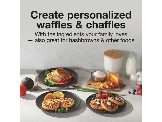 Proctor Silex 26102 Black Petite Double Waffle Maker Nonstick Grids Makes 4' Round Waffles Black