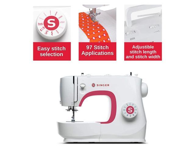 SINGER MX231 Lightweight & Portable Sewing Machine with Accessory Kit & Foot Pedal, 97 Stitch Applications, LED Light & 1-step Buttonhole, Great...