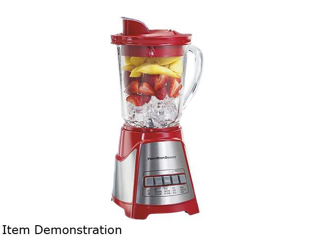 Hamilton Beach 58147 Multi-Function Blender with Mess-free 40oz Glass Jar, Red photo