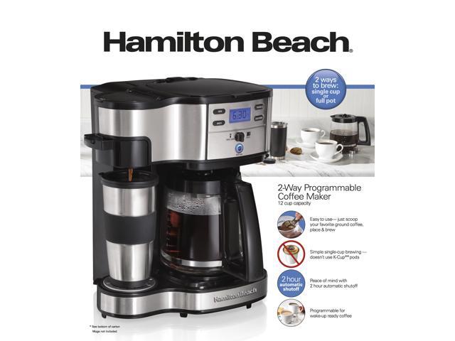 Hamilton Beach 49980R Black 2-Way Single Serve Brewer and Coffee Maker