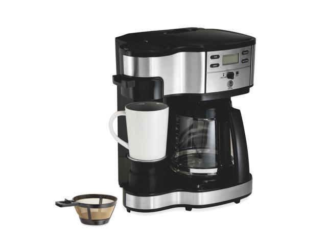 Hamilton Beach 49980R Black 2-Way Single Serve Brewer and Coffee Maker