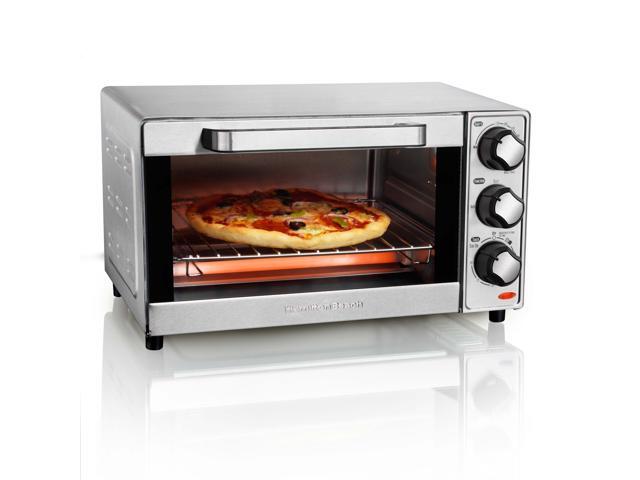 Hamilton Beach 31401 Silver Stainless Steel 4 Slice Toaster Oven Broiler