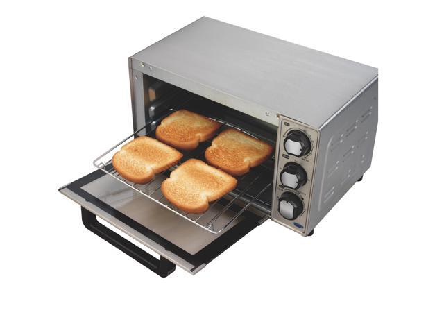 Hamilton Beach 31401 Silver Stainless Steel 4 Slice Toaster Oven Broiler