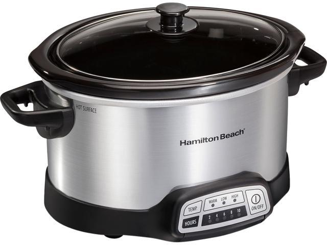 Hamilton Beach - 4-Quart Slow Cooker - silver