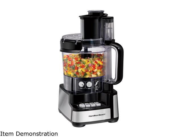 Hamilton Beach 70728 Black and Stainless Stack & Snap 12 Cup Food Processor photo