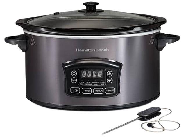 Photos - Multi Cooker Hamilton Beach 33768 6 Quart Programmable Defrost Slow Cooker with Tempera 
