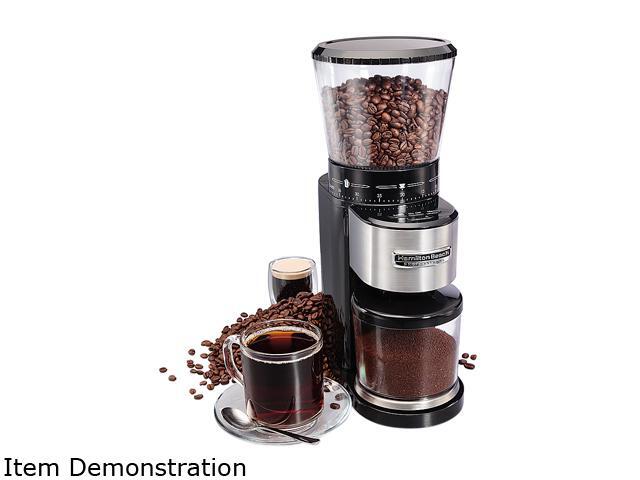 Hamilton Beach 80405 Professional Stainless Steel Conical Burr Digital Coffee Grinder