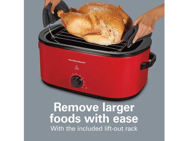 Hamilton Beach 22 Quarts Electric Roaster Oven, Red (Model: 32235G)