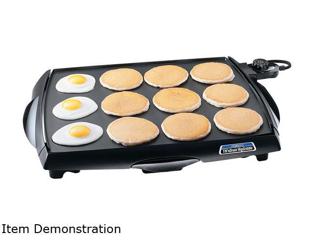 PRESTO 07046 Tilt'nDrain BigGriddle Cool Touch Griddle, Black