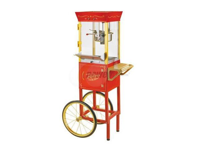 Photos - Other kitchen appliances Nostalgia 53-Inch Commercial 8-Ounce Popcorn Cart, Red CCP510 CCP-510