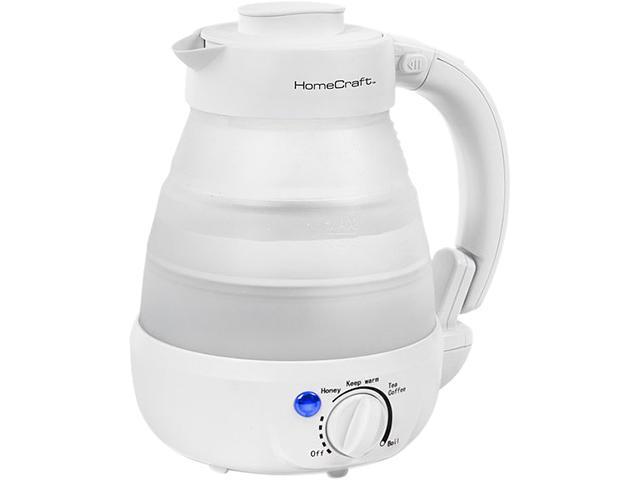 Photos - Glass Nostalgia HCCWK6WH White 0.6 Liter Collapsible Electric Water Kettle