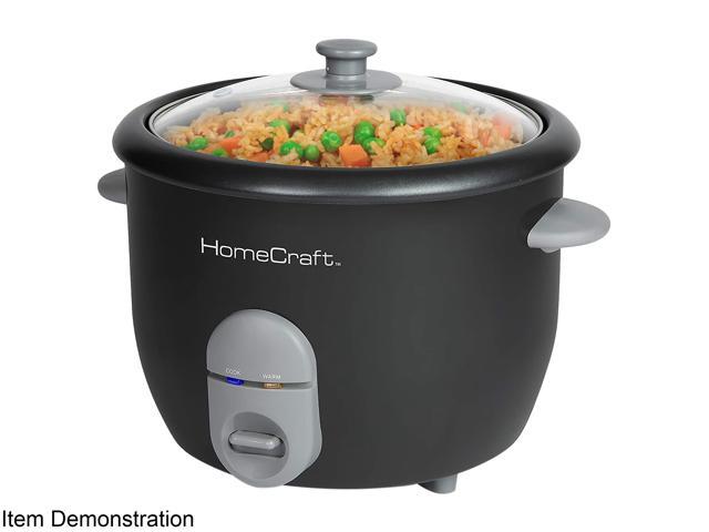 Photos - Multi Cooker Nostalgia HCRC16BK Black HomeCraft 16-Cup Rice Cooker & Food Steamer