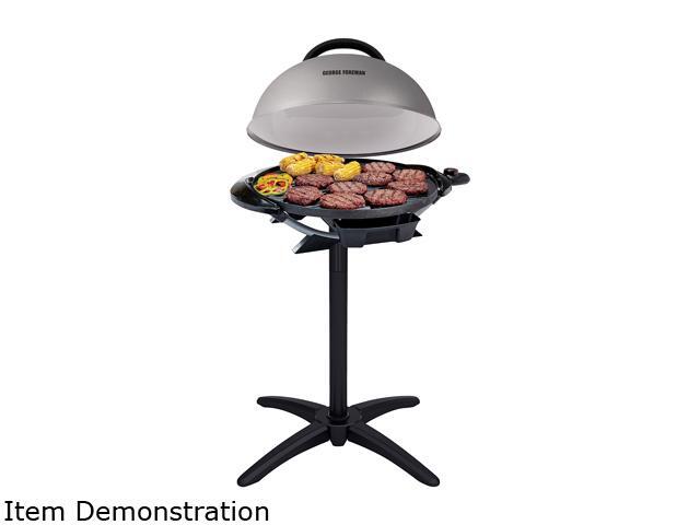 George Foreman GFO240S 15-Serving Indoor/Outdoor Electric Grill, Silver