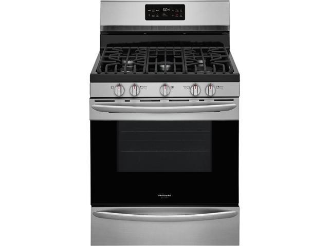 Frigidaire GCRG3038AF 30 inch Freestanding Gas Range with Steam Clean - Stainless Steel photo
