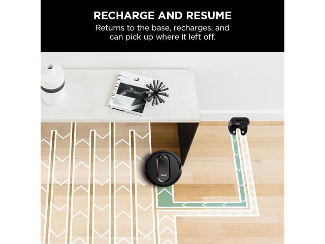 Shark RV990CA EZ Robot Vacuum with Row-by-Row Cleaning, Powerful Suction, Perfect for Pet Hair, Wi-Fi, Carpets & Hard Floors
