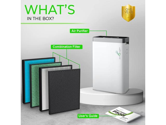 Treblab PURO²XYGEN P500 Hepa Home Air Purifier - Up to 550 sqft Large Room Air Purifier - HEPA, True HEPA, Activated Carbon P500I