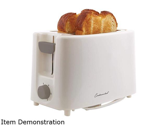 Continental Electric 2-Slice Extra Wide Slot Toaster, White CE-TT011