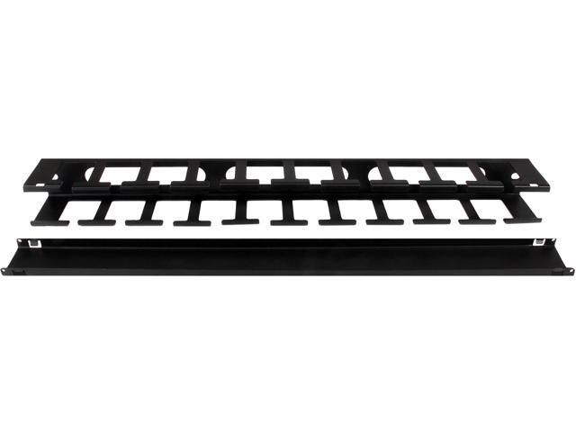 StarTech. com 1U Horizontal Finger Duct Rack Cable Management Panel with Cover