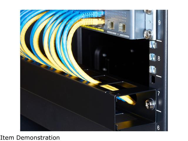 StarTech. com 1U Horizontal Finger Duct Rack Cable Management Panel with Cover