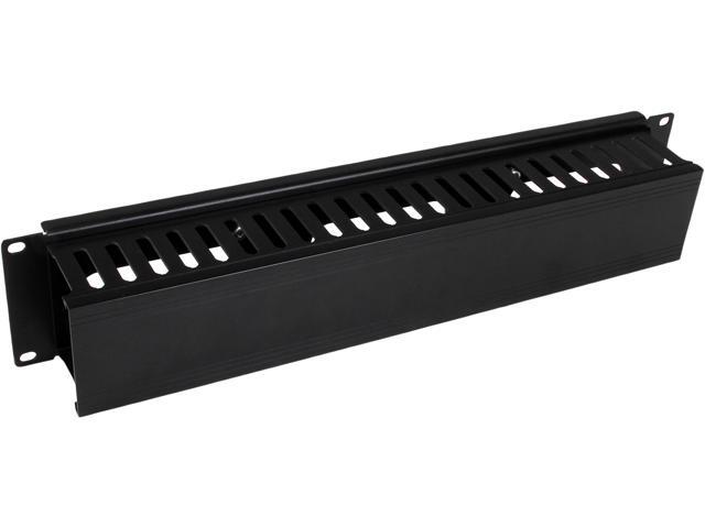StarTech. com 2U Horizontal Finger Duct Rack Cable Management Panel with Cover