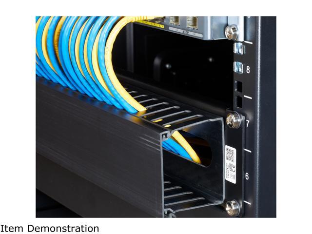 StarTech. com 2U Horizontal Finger Duct Rack Cable Management Panel with Cover