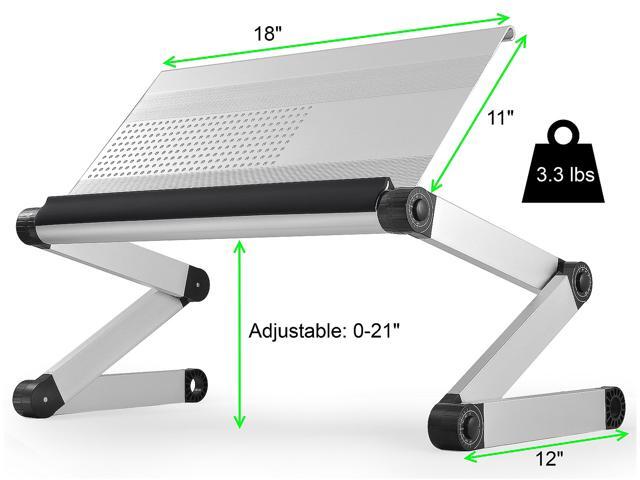 WorkEZ Executive Laptop Stand for Desk Adjustable Height computer lap desk for laptop aluminum laptop cooling stand adjustable laptop desk for bed...