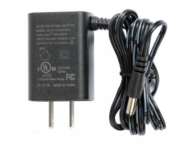 VideoSecu 12V DC 500mA CCTV Surveillance Security Camera Power Supply Regulated Switching Adapter AC to DC Universal Regulated WVM