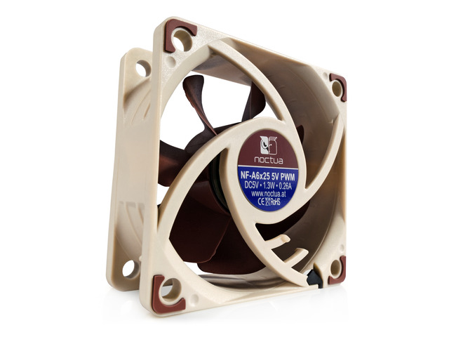 Noctua NF-A6x25 5V PWM, Premium Quiet Fan, 4-Pin, 5V Version (60mm, Brown)