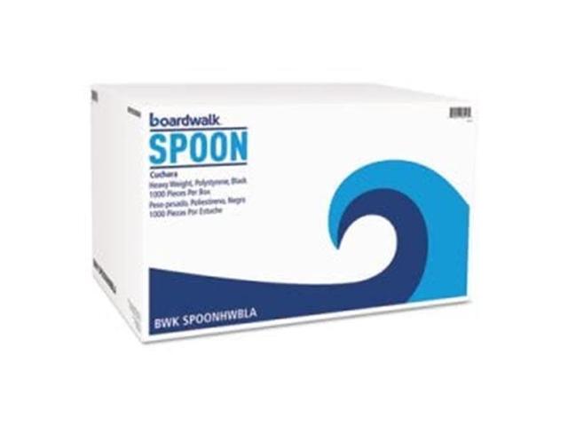 Heavyweight Polystyrene Cutlery, Teaspoon, Black, 1000/Carton SPOONHWBLA
