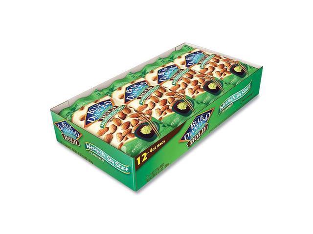 Wasabi and Soy Sauce Flavored Almonds 4 oz Bag 12 Bags/Box BLU09931