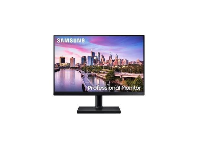 Samsung F24T454GYN 24' Full HD 1080p Computer Monitor, 75Hz, IPS Panel, DVI, HDMI, USB Hub, DisplayPort, USB Built-in Speakers, Height Adjustable.