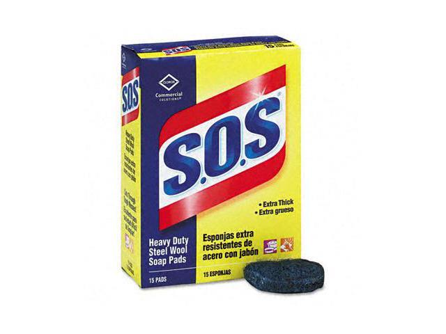 Clorox 88320BX S. O.S Steel Wool Soap Pad 15 Pads/box