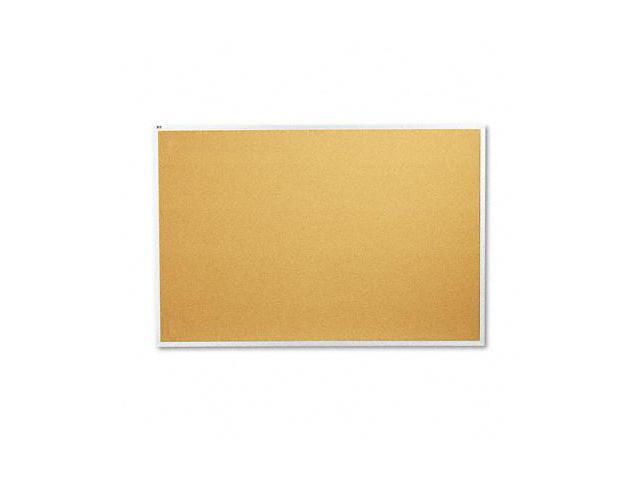 Quartet Classic Series Cork Bulletin Board 72 x 48 Silver Aluminum Frame 2307