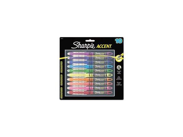 Sharpie Accent Liquid Pen Style Highlighter Chisel Tip Assorted 10/Set 24415PP