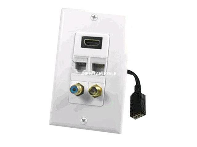 Pyle White Hdmi Wallplate With Cable - PHDK6