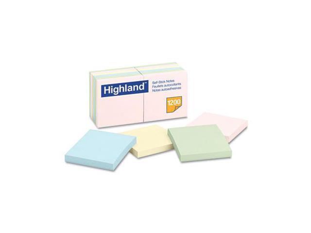 Photos - Self-Stick Notes 3M Highland  3 x 3 Assorted Pastel 100-Sheet 12/Pack 6549A 