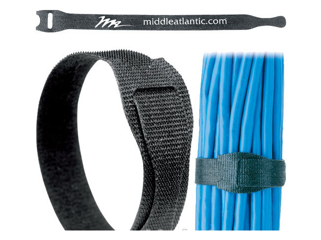 Middle Atlantic TW12 8 in. Cable Management Straps 12 Pack