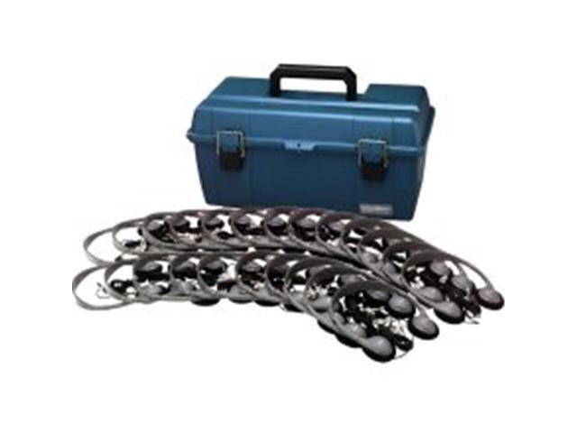 HamiltonBuhl Lab Pack, 24 MS2LV Personal Headphones in a Carry Case