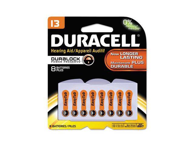 DURACELL Hearing Aid Easy Tab 13 Zinc Air Battery, 8-pack