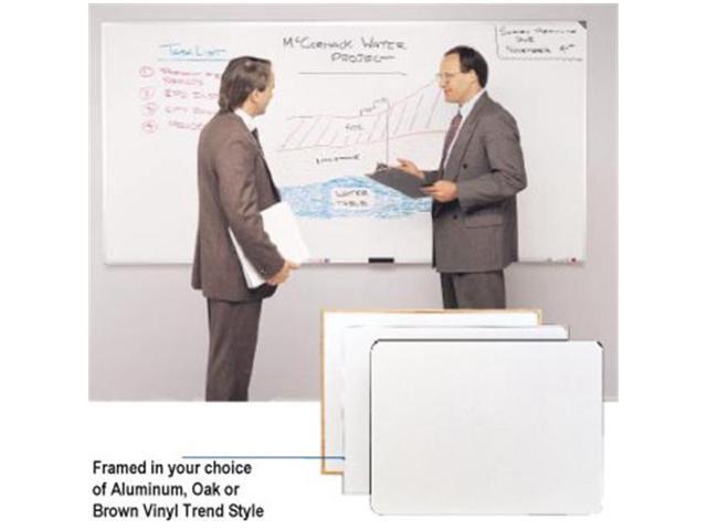 Ghent M2-35-4 Non-Magnetic Whiteboard with Aluminum Frame - 60.63' x 36.44'- White Surface, Satin Aluminum Frame