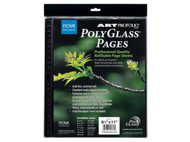 Itoya PR1114 11 in. x 14 in. Art Profolio Polyglass Refill Pages